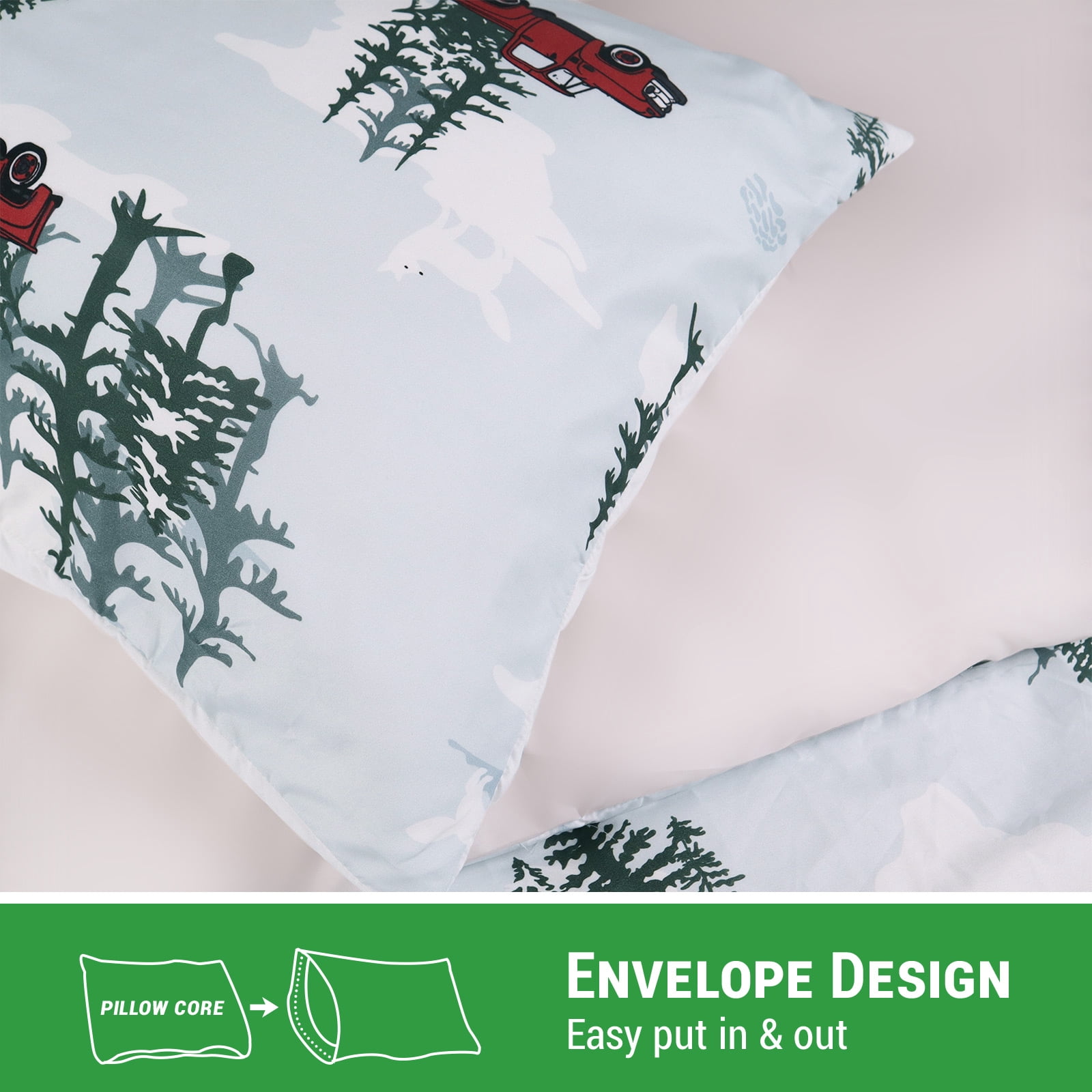 Gogreen Luxury Twin Duvet Cover Floral, Soft & Breathable Microfiber 2 Pieces Twin Bedding Sets, Pattern Twin Comfy Duvet Cover, with Zipper Closure, Includes 1 x Pillowcase, 1 x Duvet Cover
