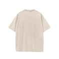 thumbnail image 4 of Domuza Men's Cotton T-Shirts Oversized Short Sleeves Casual Loose Wash Solid Basic Tee Tops Khaki 2XL, 4 of 4