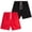 Black/Red, variant on Boys' Swim Trunks - 2 Pack Basic Solid Quick Dry Board Shorts Bathing Suit (8-18)