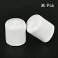 thumbnail image 2 of 30pcs Rubber End Caps 28mm ID Vinyl Round Tube Bolt Cap Cover Screw Thread Protectors White, 2 of 5