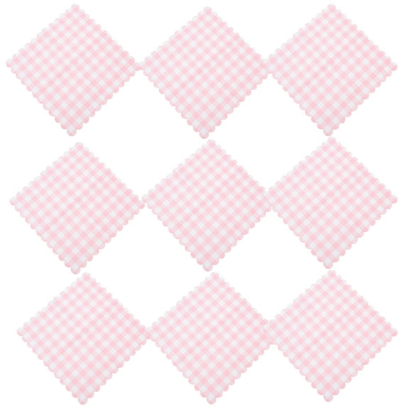 OFFIGAM Disposable Pink Gingham Napkins High Absorbency for Wedding Birthday Parties 100Pcs