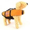 thumbnail image 4 of Dog Life Jackets  Pet Floatation Life Vest For Small  Middle  Large Size Dogs  Adjustable Ripstop  Dog Lifesaver Preserver Swimsuit For Water Safety At The Pool  Beach  Boating Orange S, 4 of 6