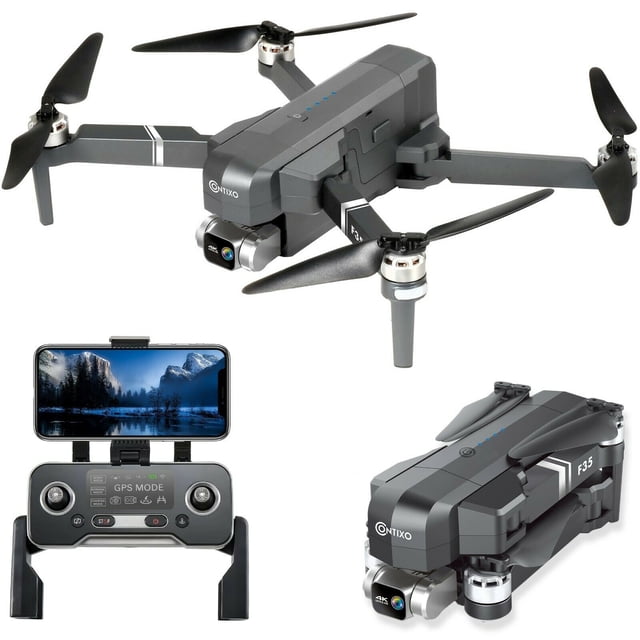 Dron Contixo F35 RC GPS para adultos cámara 4K UHD cardán autoestabilizador de 2 ejes