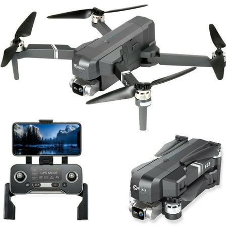 Image of Contixo F35 RC GPS Drone for Adults with 4K UHD Camera 2-Axis Self-Stabilizing Gimbal 5000ft Fly Range VR Compatible Wifi Camera FPV View Brushless Motor & Carrying Case