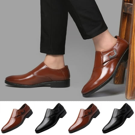 Miluxas Men s Dress Shoes Clearance Comfort Sofft Premium Leather Fashion Casual Loafers Business office Leather Working Driving Walking Dress Sneakers Shoe Brown 11(48)