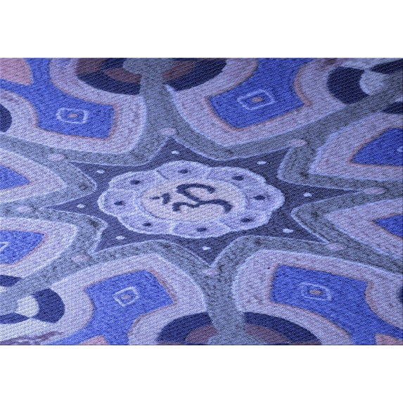 Ahgly Company Indoor Rectangle Patterned Purple Mimosa Purple Area Rugs, 2' x 4'