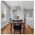 thumbnail image 2 of 17" Chrome Crystal Chandelier, Modern 4-Light Pendant Light, Adjustable Height Hanging Fixture for Dining Room, Living Room, Kitchen - E26 Base (No Bulbs), 2 of 6