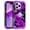 Purple Rose, variant on Casetego for iPhone 16 Pro Case,Glow in The Dark Three Layer Heavy Duty Shockproof Full Body Protection Hard Plastic Bumper+Soft Silicone Protective Case,Purple Butterfly