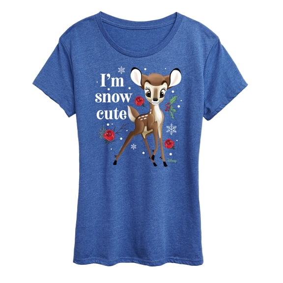Disney Bambi - Christmas - I'm Snow Cute - Women's Short Sleeve Graphic T-Shirt