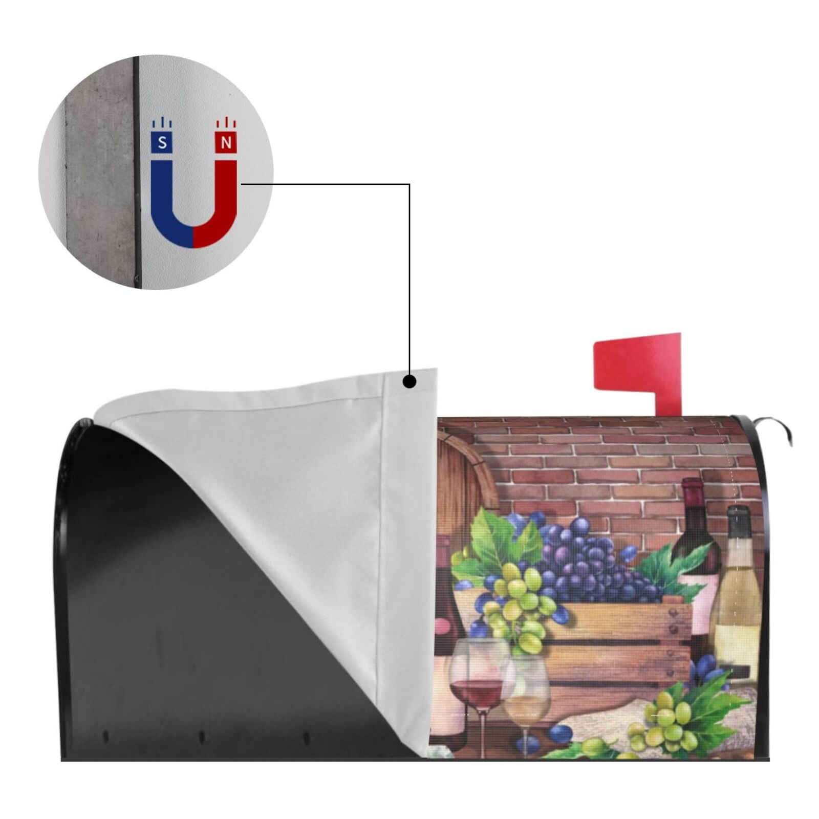 Kdxio Magnetic Mailbox Cover 25.5x21 in Mailbox Cover Outdoor Decoration Holiday Mailbox Covers for Home Garden Yard-25.5x21 in