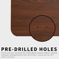 thumbnail image 2 of VIVO Dark Walnut 71x71 inch Curved Corner Table Top for Sit to Stand Desk Frames, 2 of 3
