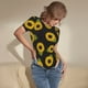 thumbnail image 3 of Balery Sunflowers Body de cuello redondo de manga corta para mujer Tops de manga corta Tops básicos-Medium, 3 of 7
