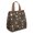 Brown Dog Paw, variant on Boston Terrier and Flower Insulated Lunch Bag for Women & Adults,Large Portable Soft Cooler Lunch Bag,Thermal Food Storage Tote with Pearl Cotton,8.66L,8.75x5.75x9.5 Inch