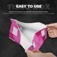 thumbnail image 4 of Long Leather Paper Towel Pack 7.9in X 4.9in X 4.5in Waterproof Durable Folding Storage For Coffee Table Dining Table Bed Table Work Table Pink Abstract Houndstooth Hand-Drawn Sketch_1, 4 of 8