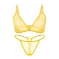 thumbnail image 1 of Varsbaby Women's Wire Free Bra Underwear and G-string Lingerie Set, 1 of 5