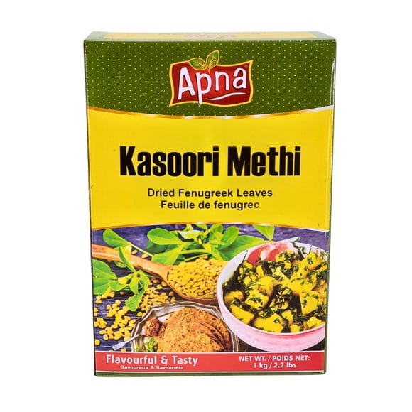 Apna - Kasoori Methi (Dried Fenugreek Leaves) - 1kg - 1ct - Fragrant, Earthy & Essential (1ct)