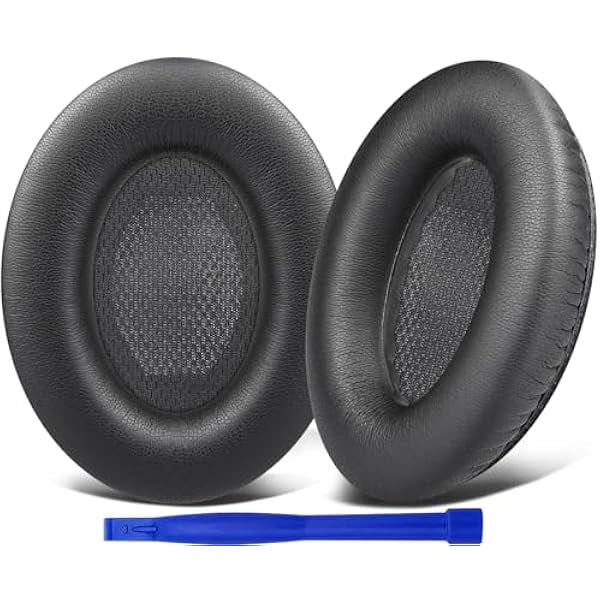 wonima44 Protein Leather Earpads Cushions for Bose Headphones, Replacement Ear Pads for Bose QuietComfort 15 QC15 QC25 QC2 QC35/Ae2 Ae2i Ae2w/SoundTrue & SoundLink Around-Ear Series - Full Black