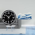 thumbnail image 2 of Reloj de pared silencioso, decorativo, moderno, acrílico, con números de , manecillas de metal engrosadas, alfombra ondulada con flocado, antid, 2 of 8