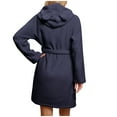 thumbnail image 6 of Lovskoo Womens Fleece Robe Warm Soft Flannel Bathrobes for Winter Thicker House Coat with Pockets B-Navy, 6 of 7