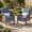 Gray Rattan & Blue Cushion, variant on Outdoor Wicker Chairs, 2-Piece Grey Patio Furniture Set, All-Weather High-Back Rattan Chair with Thick Cushions for Deck, Porch, Balcony, Backyard, Garden