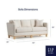 Gap Home Upholstered Wood Base Sofa, Cream