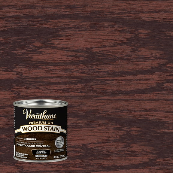 4 Pack, Black Cherry, Varathane Premium Oil-Based Interior Wood Stain-241413, Half Pint