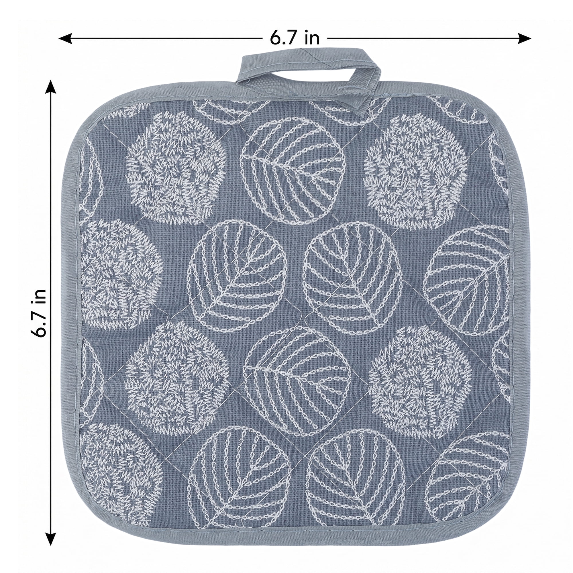 Unique Bargains Pot Holders Heat Resistant Non Slip Hot Pads for Kitchen Baking Blue 4Pcs