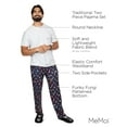 thumbnail image 3 of MeMoi Men's Mushrooms Two Piece PJ Set in a Bag - Mens - Male, L, Bright Navy, 3 of 7