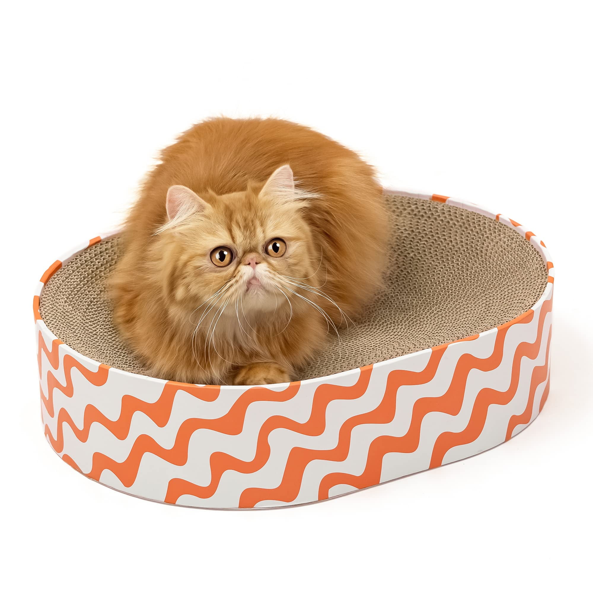 Bloc de rascar Cat Scratcher Cardboard Conlun en ovalado para