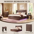 thumbnail image 7 of SinCiDo Modern Nightstand Set of 2 with Storage Drawer, 23.6" Tall Curved Bedside Table with Charging Station for Bedroom, Living Room, 7 of 7