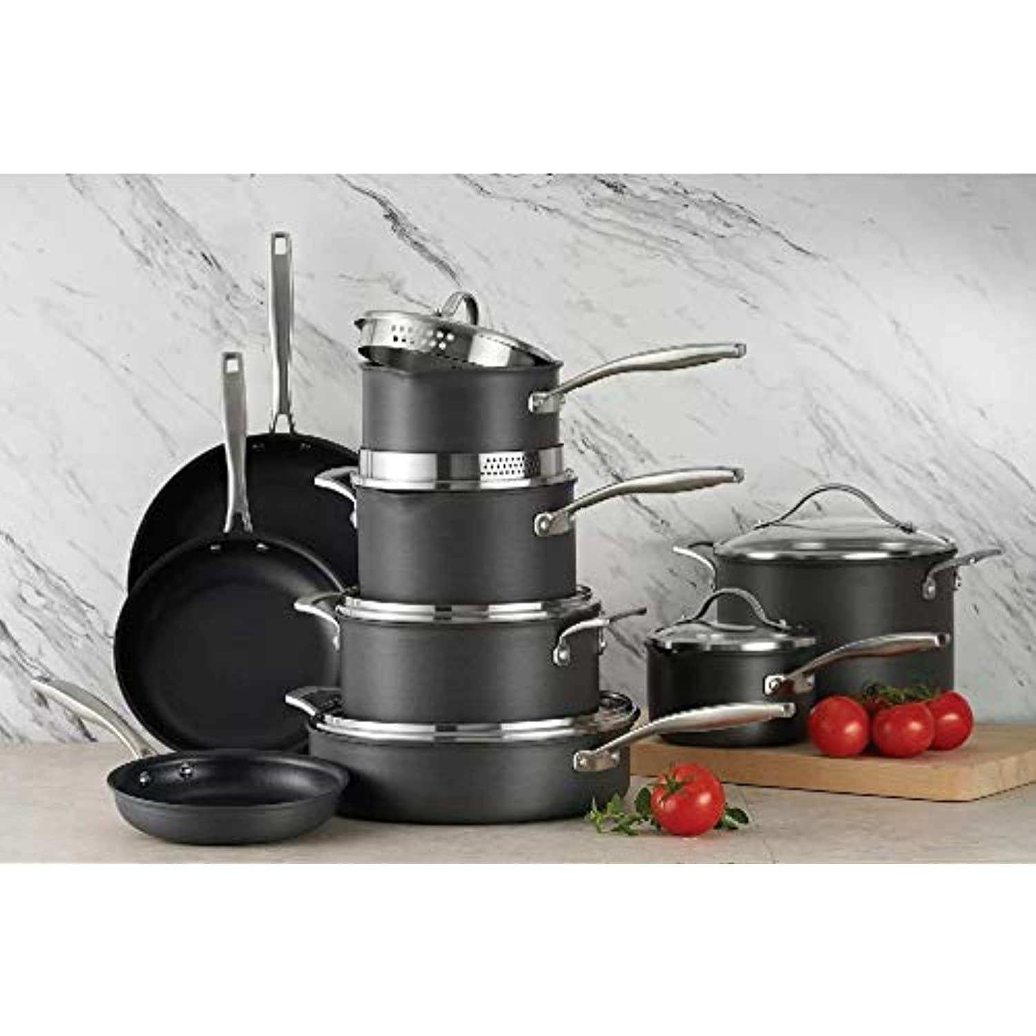 Technique Hard Anodized Dishwasher Safe 15-pc. Cookware Set 