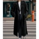 thumbnail image 5 of Abrigo de Invierno de Lana Cruzado para Mujer, Larga, Solapa, Midi, Tipo Gabardina, con Cinturón Negro M, 5 of 10
