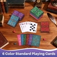 thumbnail image 4 of Baraja de cartas Wkchxd, paquete de 6, tamaño póker, índice estándar, 4 of 8