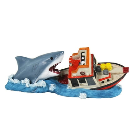 UPC: 0030172103285 | Penn-Plax Jaws Aquarium Decoration – Boat Attack – Small