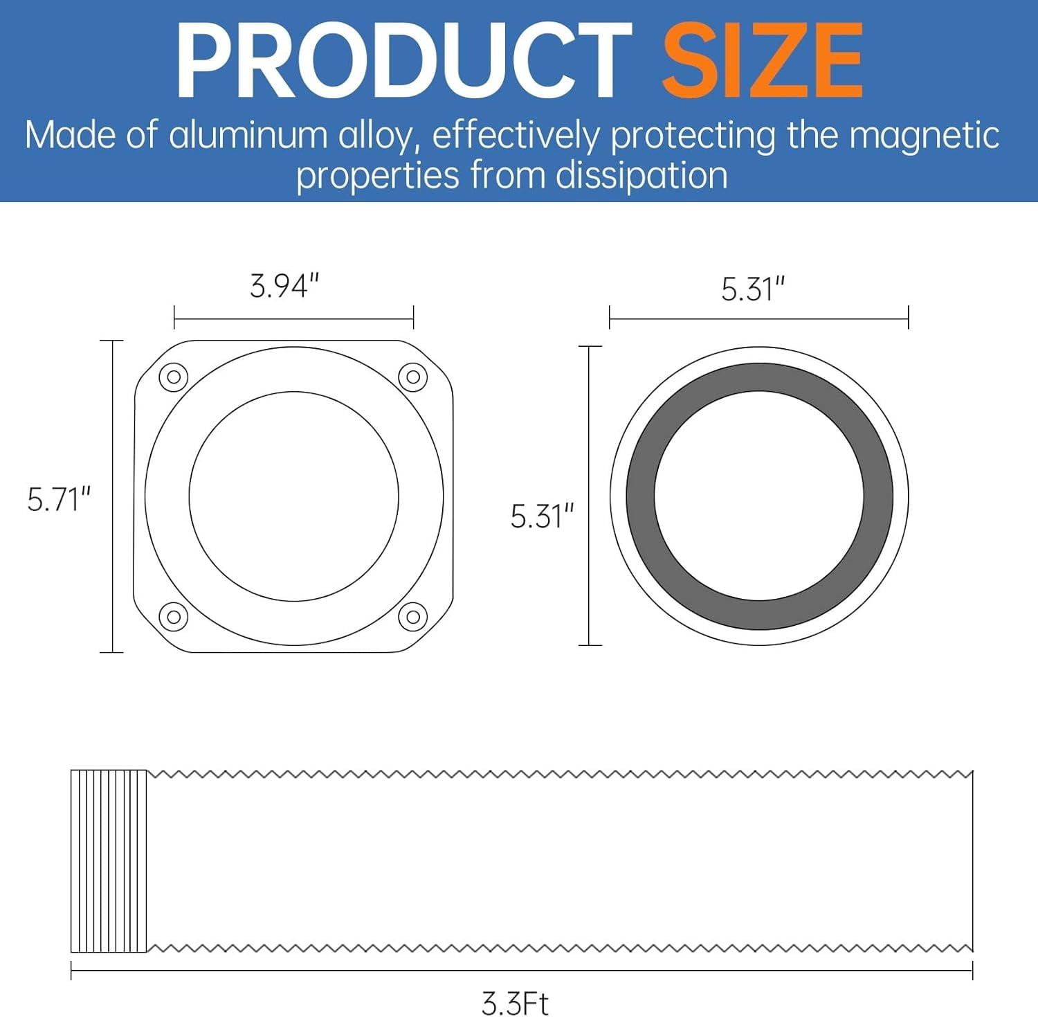 Magnetic Dryer Vent Coupling Connector Kit – Airtight Seal, Quick Connect & Disconnect, Includes 4" x 3.3ft Duct, 2 Clamps, Screws & Wall Plugs