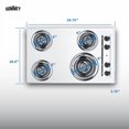 thumbnail image 4 of Summit WEL05 30"" Coil Electric Cooktop With 4 Coil Elements Porcelain Enamel Surface Recessed Top Chrome Drip Bowls 230V Electric Cooktop In White, 4 of 4