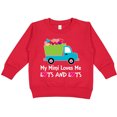 thumbnail image 2 of Inktastic Mimi Loves Me Grandson Truck Toddler Sweatshirt, 2 of 4