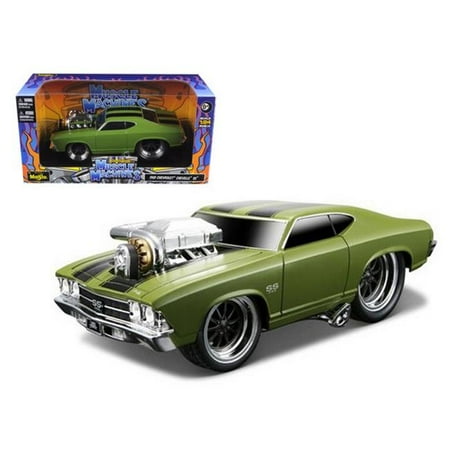 Maisto 1:24 Scale 1969 Chevrolet Chevelle Green Muscle Machines Diecast Model