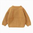 thumbnail image 5 of NOLDARES Toddler Baby Halloween Outfit Boy Girl Pumpkin Sweaters Crewneck Pullover Sweater Long Sleeve Sweater Fall Clothes,A140-Khaki, 5 of 7
