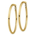 thumbnail image 2 of Auriga Fine Jewelry 14K Yellow Gold 3x45mm Round Hoop Earrings for Women, 2 of 5