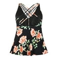 thumbnail image 3 of Firpearl Women's Tankini Swimsuits Cross Back Flowy Swim Tops Modest Swimwear, 3 of 5