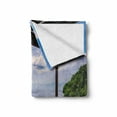thumbnail image 2 of Modern Soft Flannel Fleece Throw Blanket, Balcony Porch Sea Ocean View in Trinidad and Tobago Island Tropic Photo Image Art, Cozy Plush for Indoor and Outdoor Use, 60" x 80", Multicolor, by Ambesonne, 2 of 6