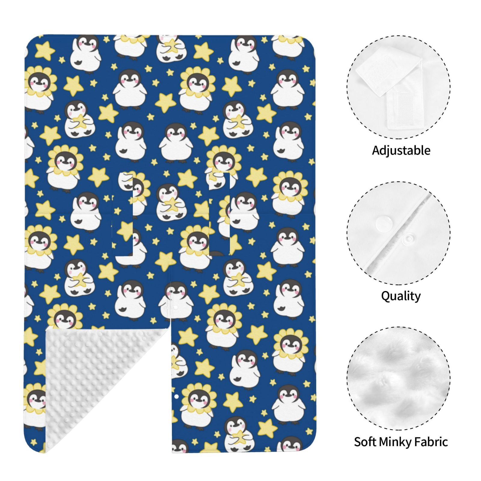 Naloa Star Penguin Baby Car Seat Cover, Breathable Baby Carrier Cover, Multiuse Baby Carrier Cover & Nursing Breastfeeding Cover