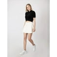 thumbnail image 2 of Shirt Collar Buttoned Short Sleeve Fluffy Sweater, 2 of 6