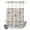 Dark gray, variant on No Hook Shower Curtain, Grey Paisley Shower Curtains for Bathroom with See Through Top Window, Boho Flower Botanical Leaf Branch Waterproof & Washable Bath Curtain Stall 48"x72"