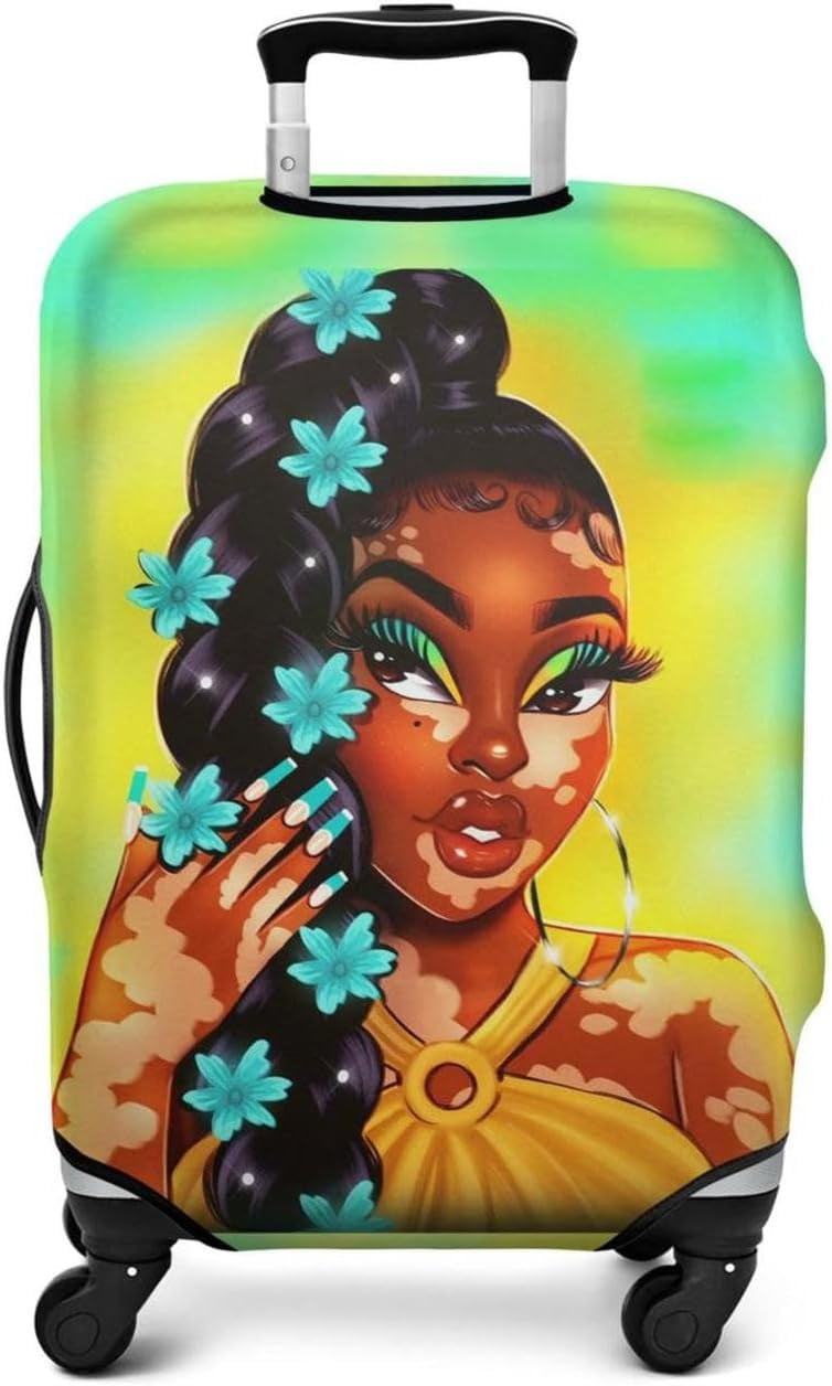 Luggage Cover Approved Cute Travel Suitcase Protector African American