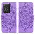 thumbnail image 3 of Compatible with Samsung Galaxy A52/A52S 5G Wallet Phone Case and Tempered Glass Screen Protector Flip Credit Card Holder Stand Mandala Flower Cell Cover for A 52 S 4G G5 52A S52 52S Women Men Purple, 3 of 8