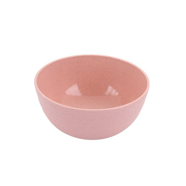 Unbreakable Cereal Bowls - 6 inch Wheat Straw Fiber Lightweight Bowl - Dishwasher & Microwave Safe - for ,Rice,Soup Bowls, Size: 15 * 15 * 7cm, Pink