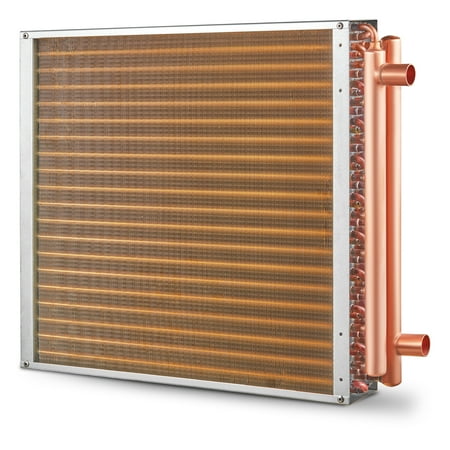 

SKYSHALO Air to Water Heat Exchanger Dimensions 20 x 20 Features 3-Row 3/8 Copper Connections 242 Aluminum Fins