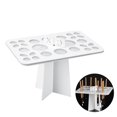 thumbnail image 4 of FELTECHELECTR 1 soporte para brochas de maquillaje con 26 agujeros, expositor de brochas para uñas y secado (blanco), 4 of 6